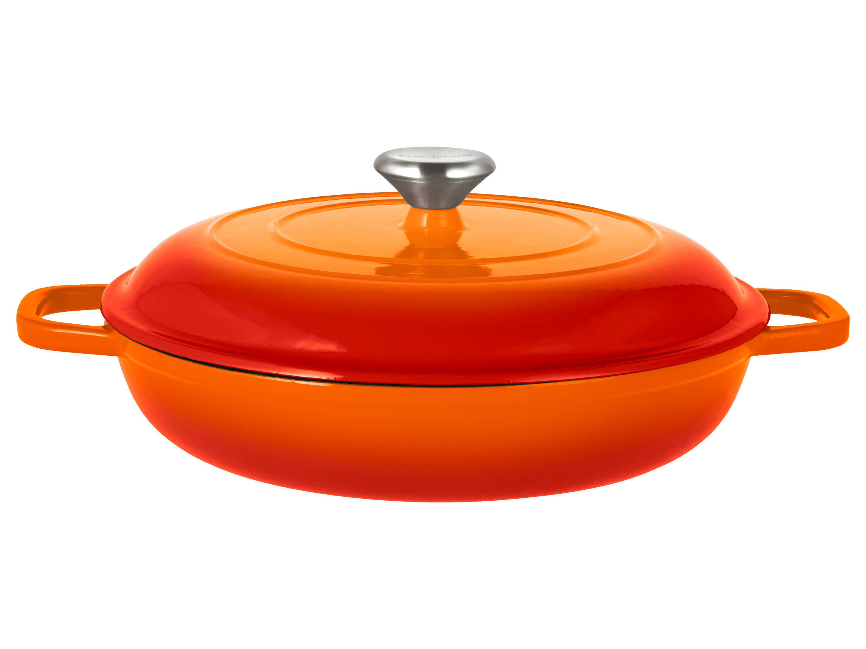 SILVERCREST® Premium-Gusseisenservierpfanne, Ø 30 cm (Orange)