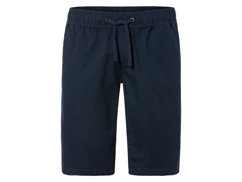 Dunkelblaue Shorts mit Gummizug und Kordel