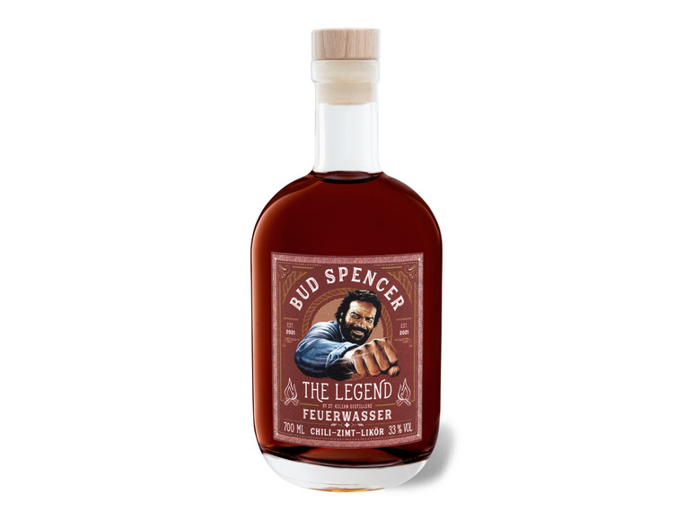 Gehe zu Vollbildansicht: St. Kilian Bud Spencer - The Legend - Feuerwasser (Zimtlikör mit Chili) 33% Vol - Bild 1