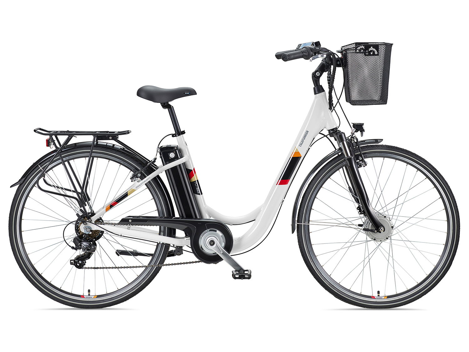 Telefunken E-Bike Cityrad Multitalent RC822, 7 Gang Shimano Tourney Schaltwerk, Kettenschaltung, Frontmotor, 531,3 Wh, (Beleuchtung, Straßenzulassung, ca. 100 k – Bild 2 von 4