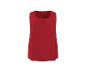 Rotes Damen-Tanktop mit quadratischem Ausschnitt und Raffung vorne.