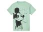 Hellgrünes T-Shirt mit ikonischem Mickey Mouse-Motiv.