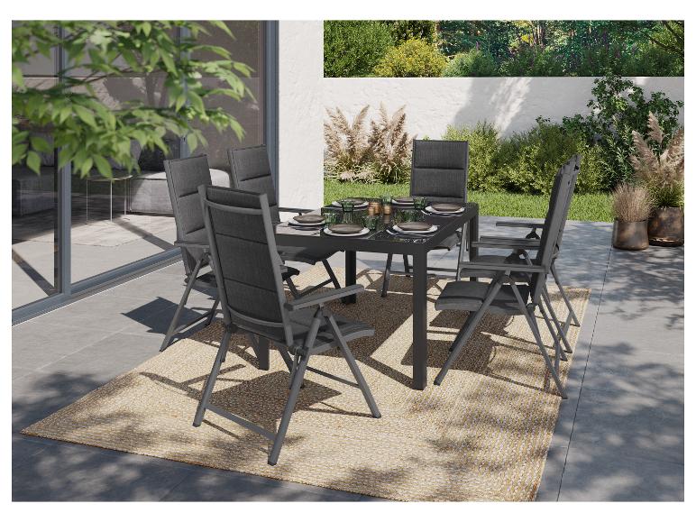 Alu-Premium-Set »Houston / Toronto«, 7-teilig - Standardtisch & 6 Hochlehner