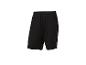 Schwarze Herren-Sporthose mit elastischem Bund und Kordelzug.