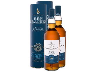 2 x 0,7-l-Flasche Whiskypaket Ben Bracken Highland Single Malt Scotch Whisky mit Geschenkbox 40% Vol