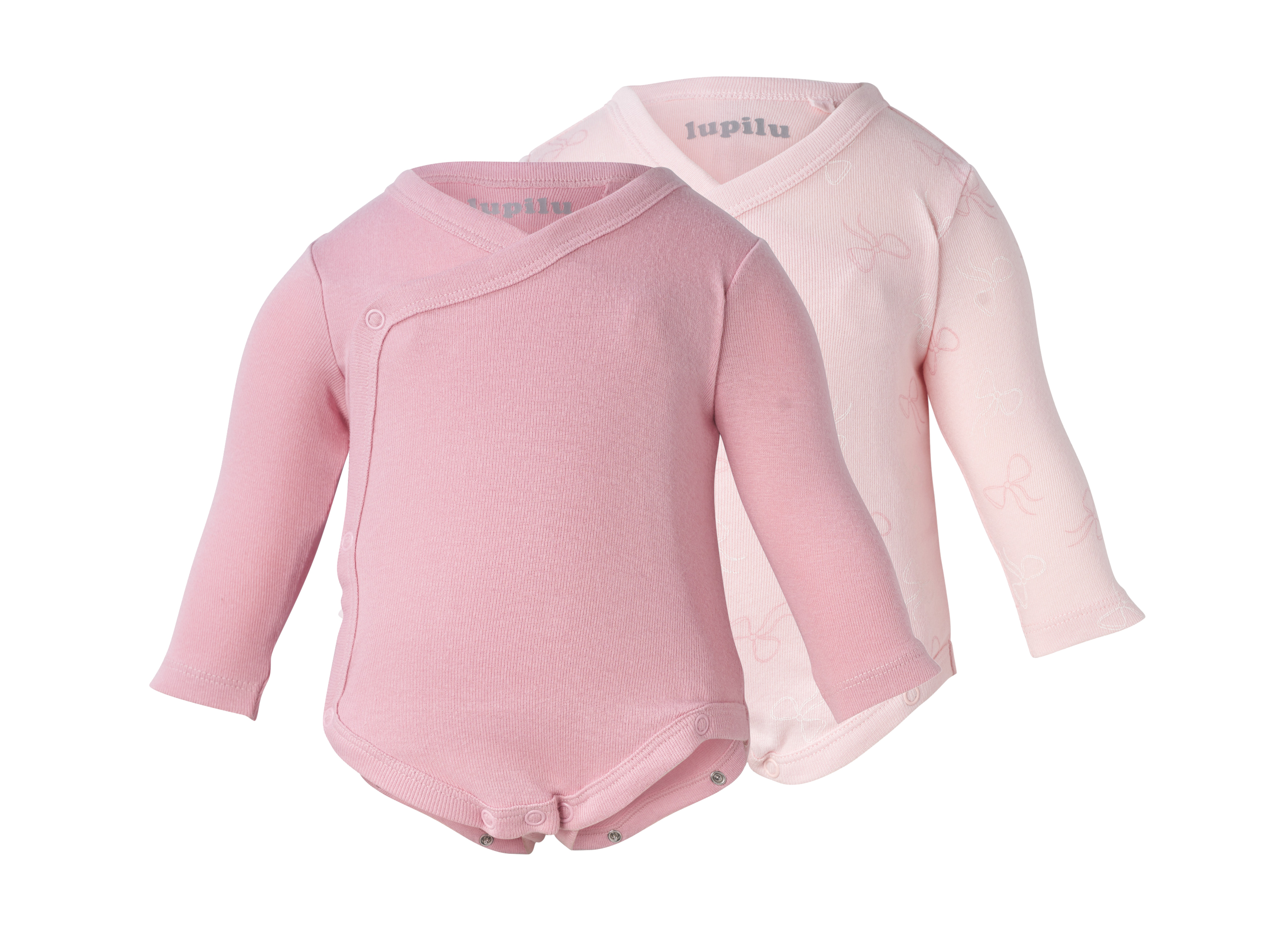 LUPILU® Baby Wickelbody, 2 Stück (Pink, 62/68)