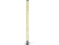 LED-Säulenlampe mit Glitzereffekt und Chromfuß