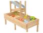 Holz-Spielzeugtisch für Sand und Wasser, mit Rutsche und Strandspielzeug