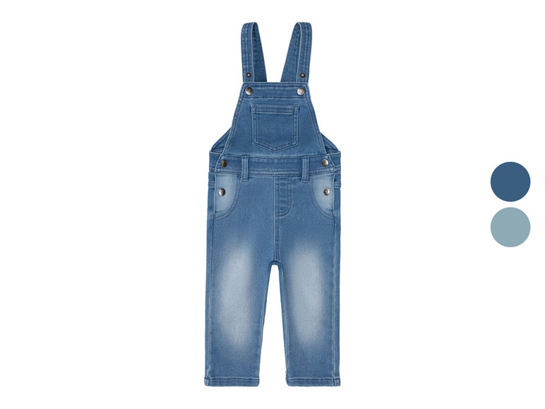 Gehe zu Vollbildansicht: lupilu® Baby Latzhose Sweatdenim, mit Bio-Baumwolle - Bild 1