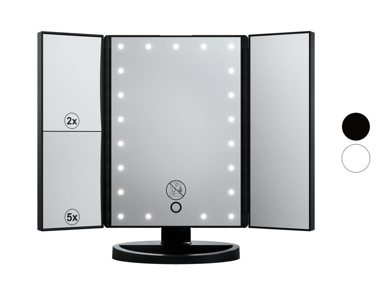 Gehe zu Vollbildansicht: LIVARNO home LED-Kosmetikspiegel »MKSLK 6 A2«, klappbar - Bild 1