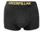 Schwarze Boxershorts mit Caterpillar-Logo.
