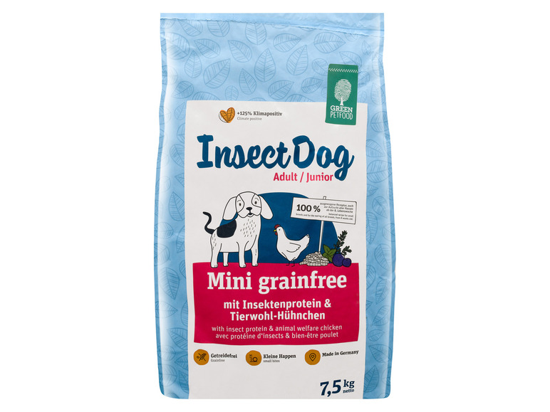 Gehe zu Vollbildansicht: Green Petfood InsectDog Hundetrockennahrung Mini, 7,5 kg - Bild 1