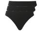 Drei Paar schwarze nahtlose Slips.