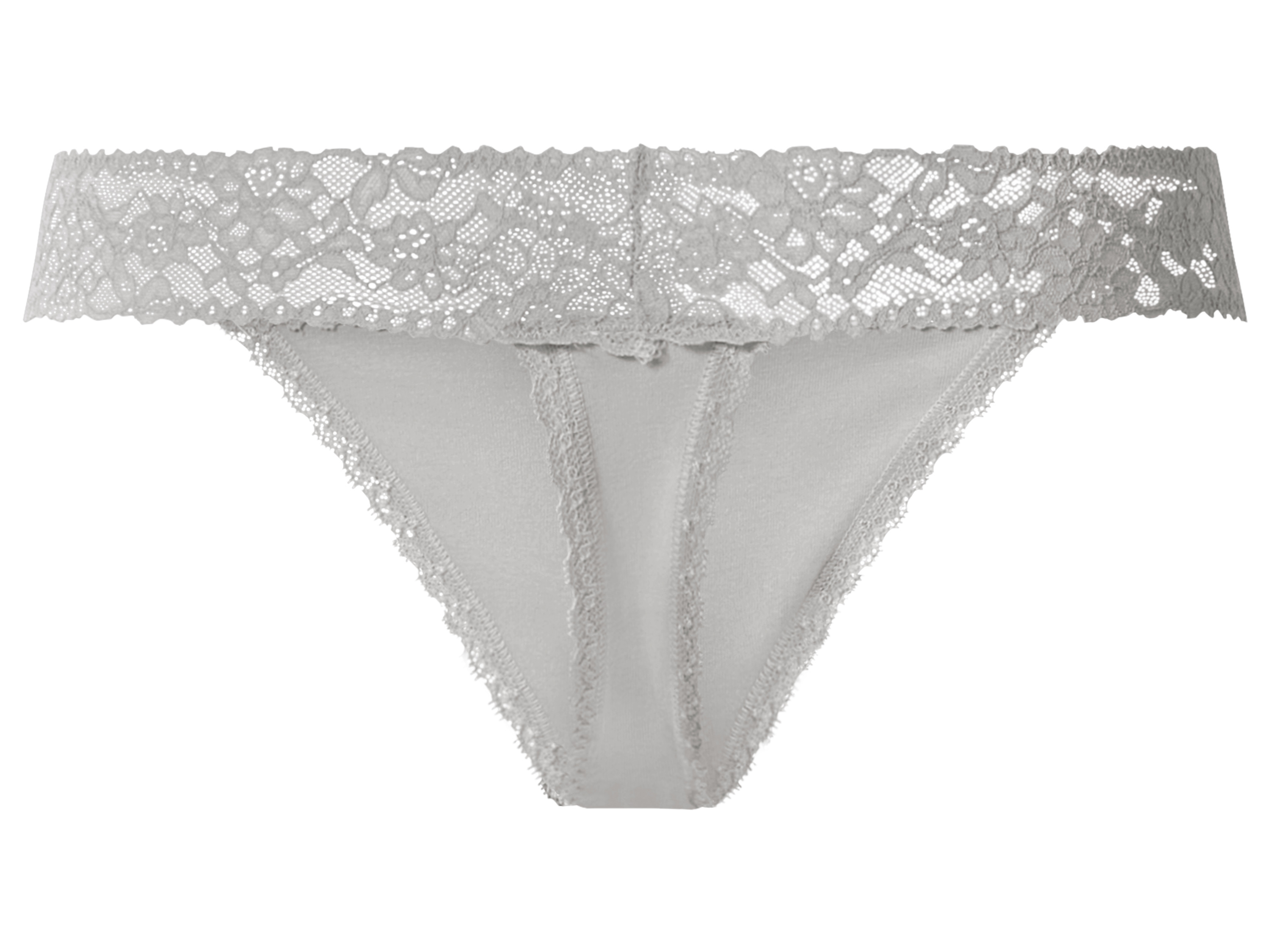 Thumbnail - esmara® Damen String mit Spitze 5 Stück (grün/blau/grau, S(36/38))