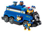 Ein blaues Paw Patrol Polizeifahrzeug mit verschiedenen Figuren.