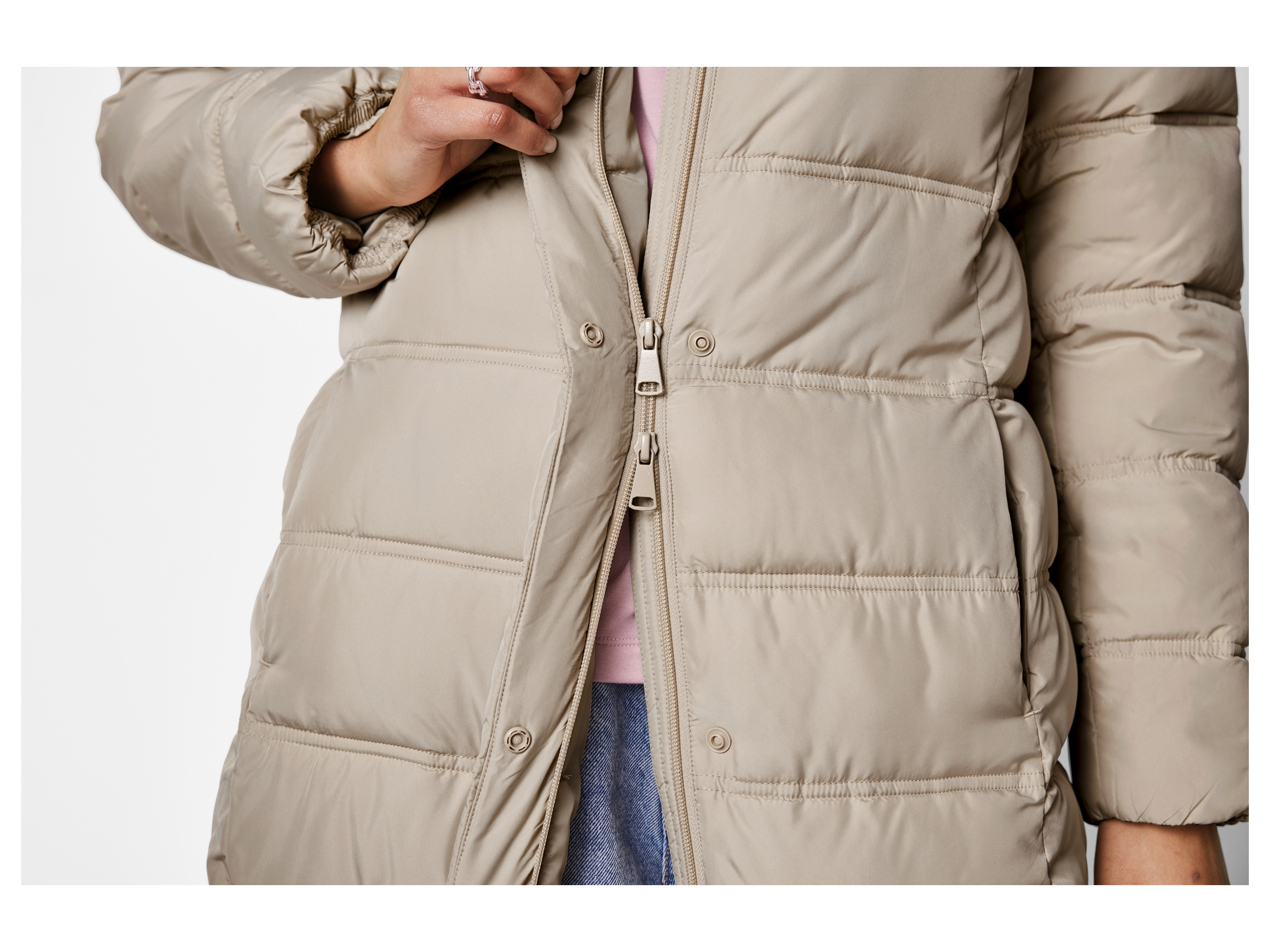 Thumbnail - esmara® Damen Thermo-Steppmantel (Beige, XL (48/50))