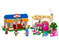 Lego Animal Crossing Set mit einem Laden und einem Haus.