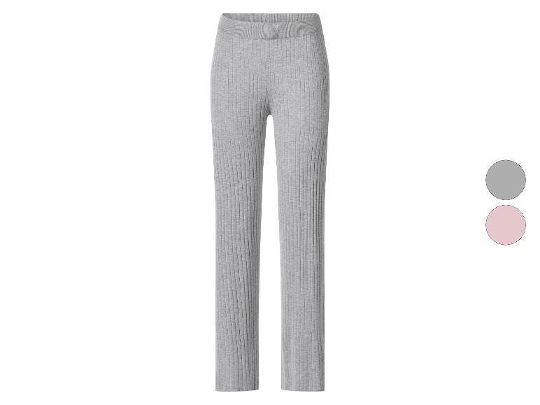 Gerippte Hose in Grau und Rosa