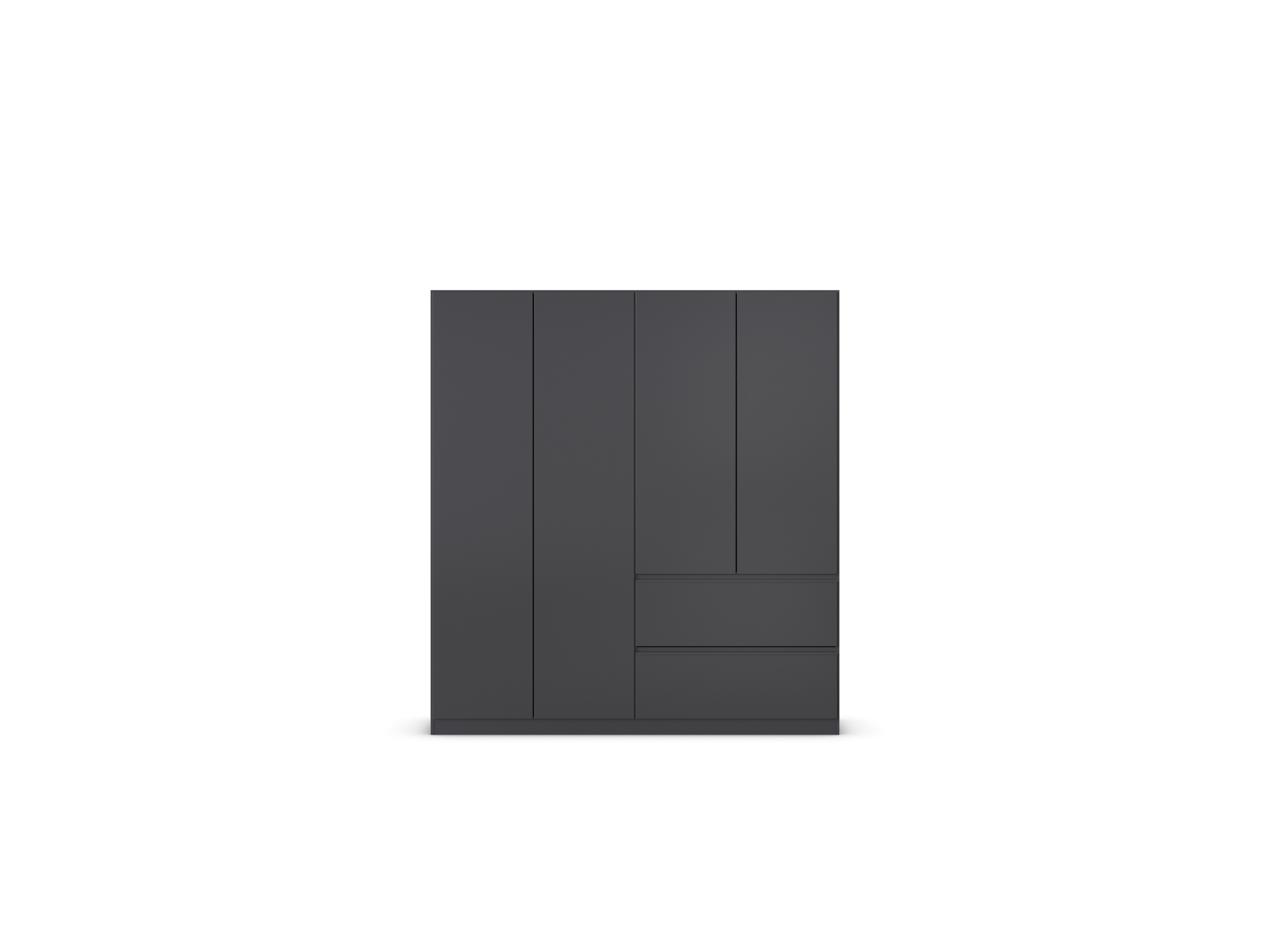 RAUCH BLUE Costa Drehtürenschrank ohne Spiegel (grau metallic, Breite 181 cm / Höhe 197 cm) – Bild 4 von 4