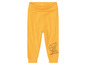 Gelbe Babyhose mit Maus-Motiv.
