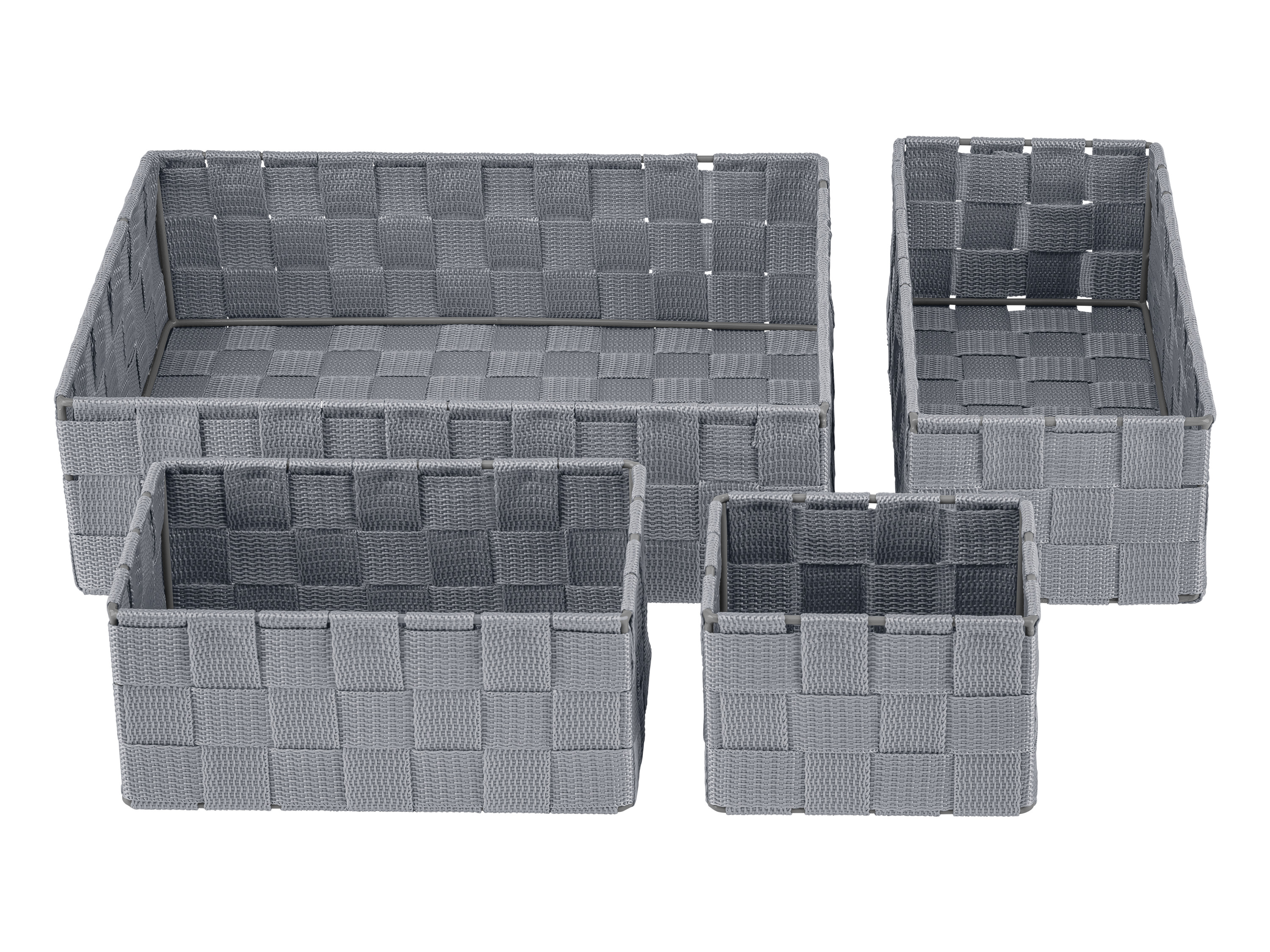 LIVARNO home Hängeregal / Aufbewahrungskörbe (Organizer mit 3 Einsteckkörben, Hellgrau) | 04335754034954