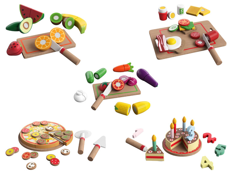 Gehe zu Vollbildansicht: Playtive Holz Lebensmittel-Sets, aus Echtholz - Bild 1