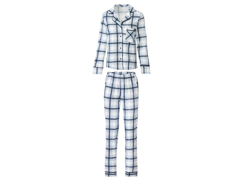 Gehe zu Vollbildansicht: esmara® Damen Flanell-Pyjama mit Reverskragen - Bild 10