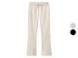 Beige Damen-Jogginghose mit geradem Bein und Kordelzug in der Taille.
