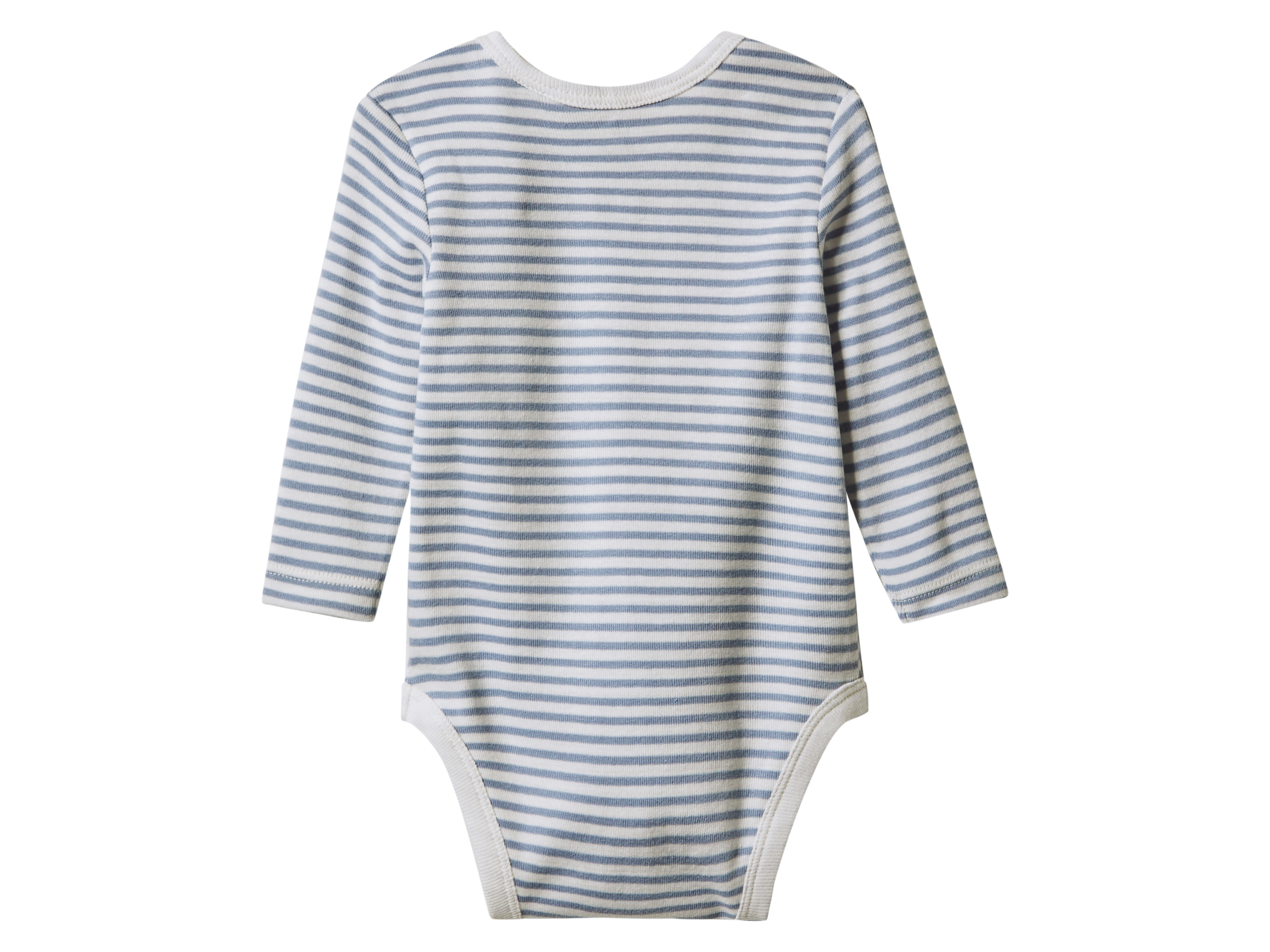 Thumbnail - Baby Bodys, 2 Stück (Streifen/blau/beige, 62/68)