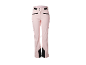 Rosa Damen-Skihose mit schwarzen Details.
