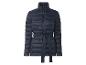 Dunkelblaue Damen-Pufferjacke mit Gürtel