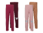LUPILU Kinder Thermo-Leggings, 2 Stück, in Pink/Braun und Beere/Burgunder mit Herz-Details