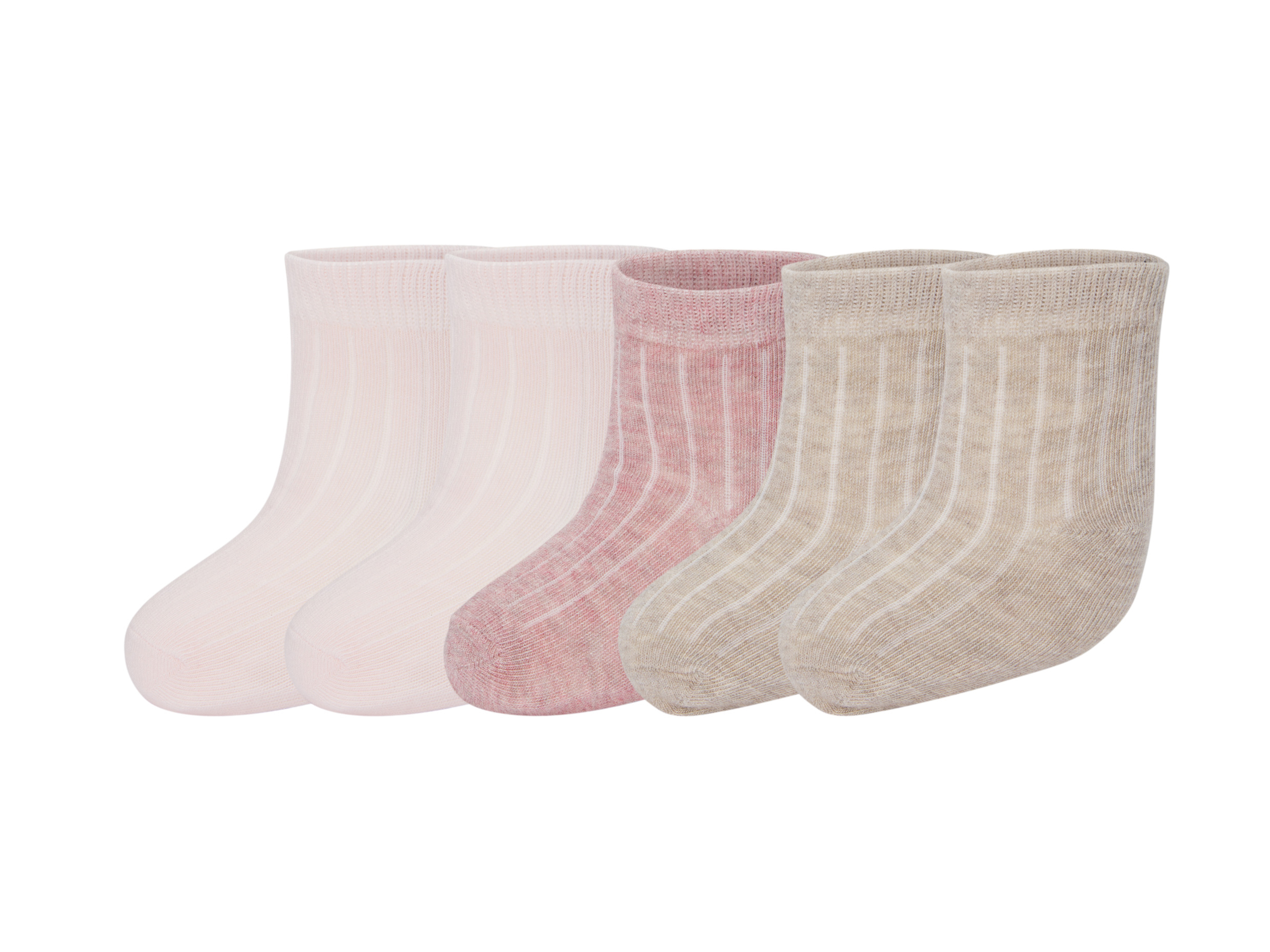 LUPILU® Baby Söckchen, 5 Paar (rosa/grau, 15-18)