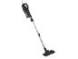 Auseinandergebauter Stabsauger auf schwarzem Hintergrund.