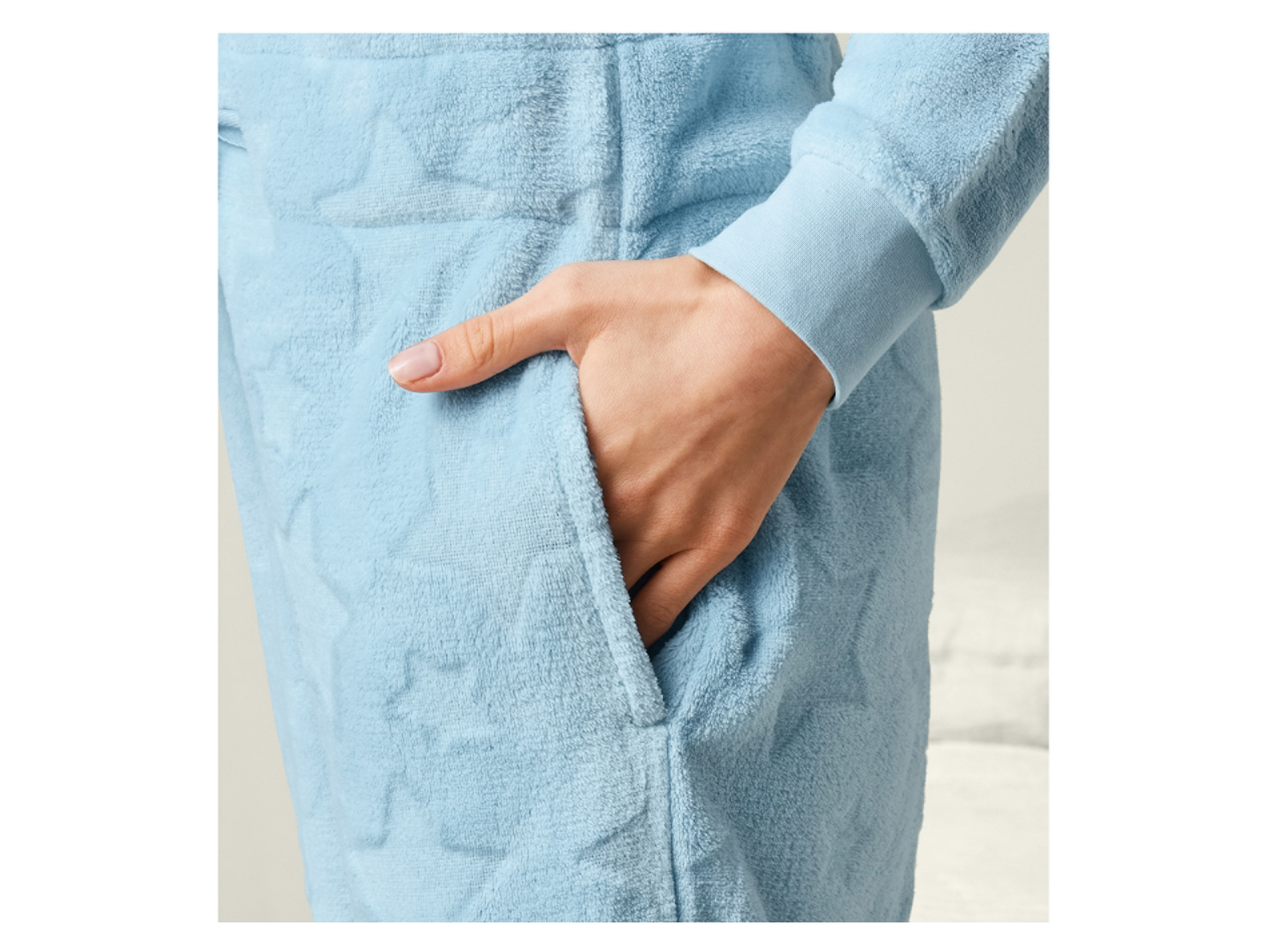 Thumbnail - esmara® Damen Jumpsuit aus Plüsch (Blau, L(44/46))