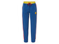 Blaue Jogginghose mit roten Streifen und Lidl-Logo.