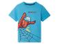 Blaues Spider-Man T-Shirt für Jungen mit Spinnennetz-Motiv.