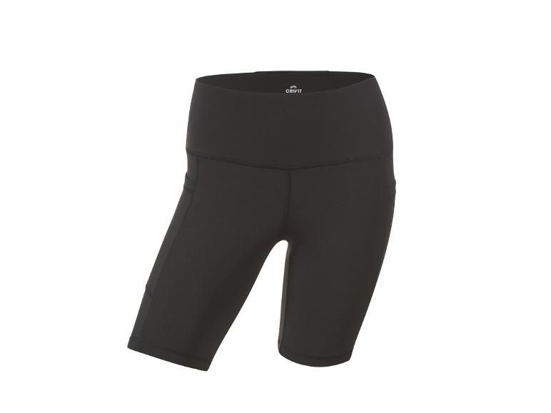 Schwarze Sportleggings mit hohem Bund von Crivit.