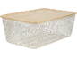 Drahtkorb mit Holzdeckel