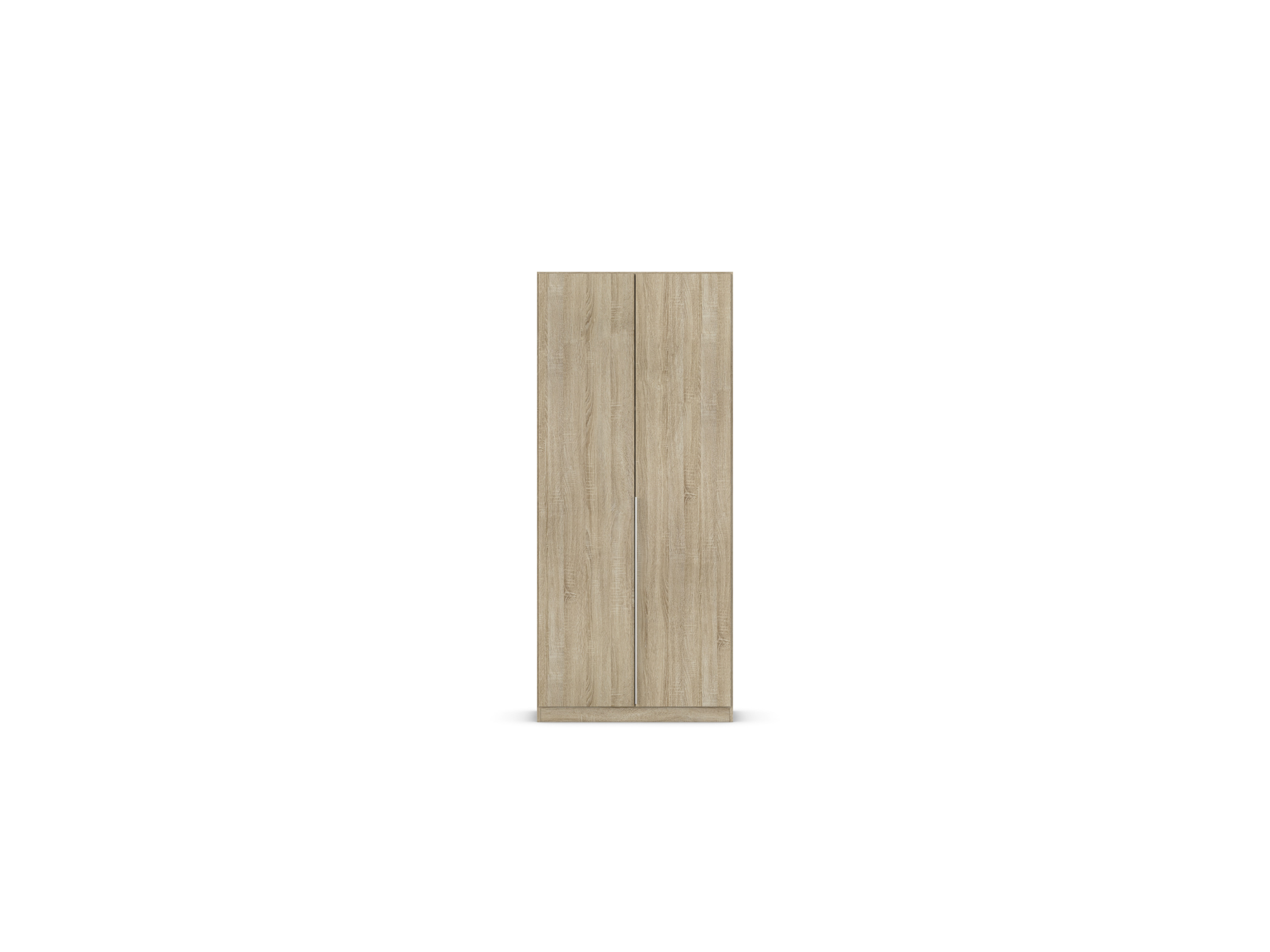 RAUCH ORANGE Drehtürenschrank Alabama (Basic-Zubehör, Eiche Sonoma, Griffe Alufarben, 91 x 210 cm)