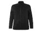 Schwarze Fleecejacke mit Reißverschluss.