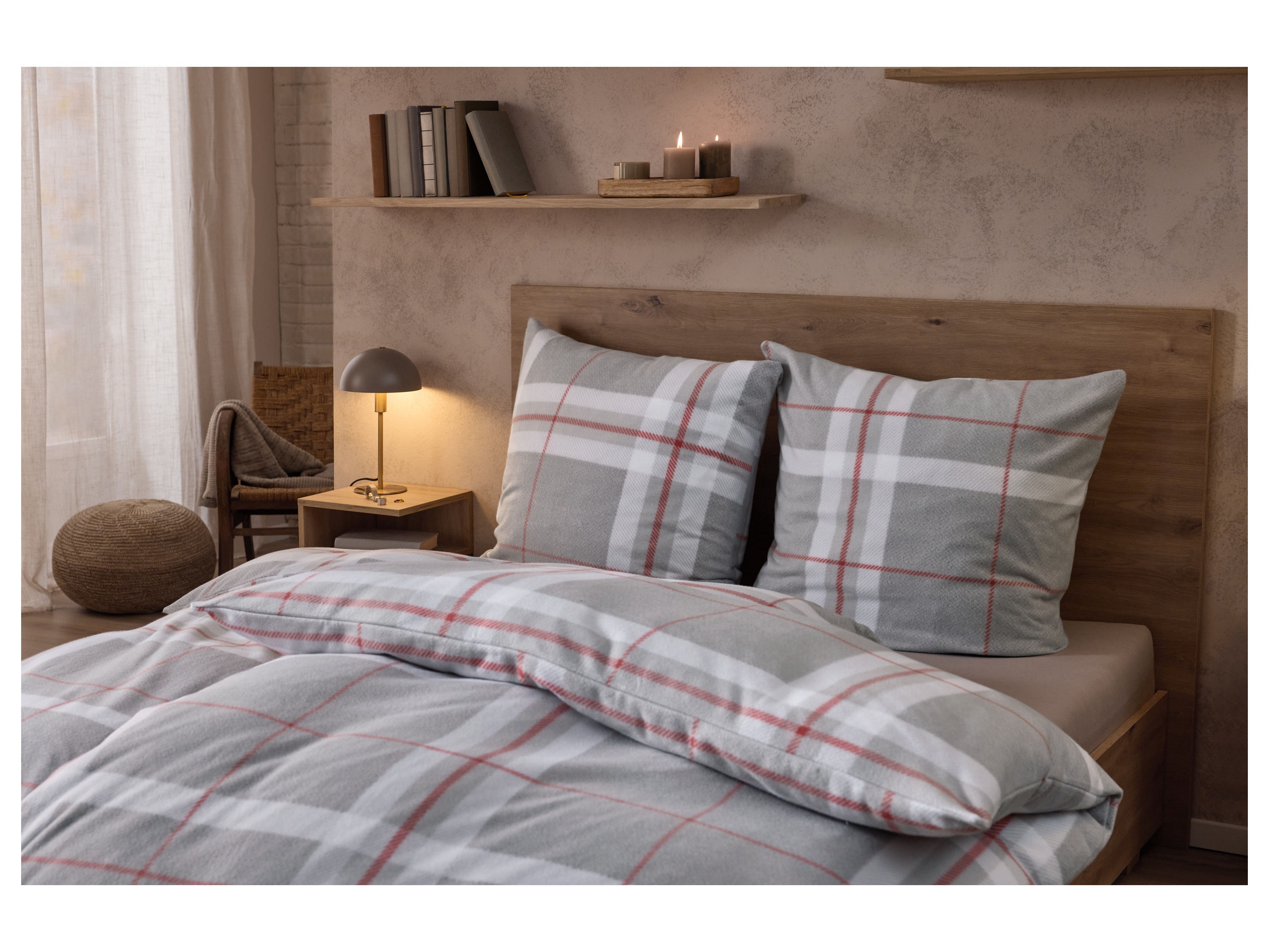 Thumbnail - LIVARNO® Bettwäsche Fleece, 155 x 220 cm (Karo)