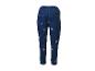 Blaue Mädchenjeans mit weißem Schleifenmuster, Rückansicht.
