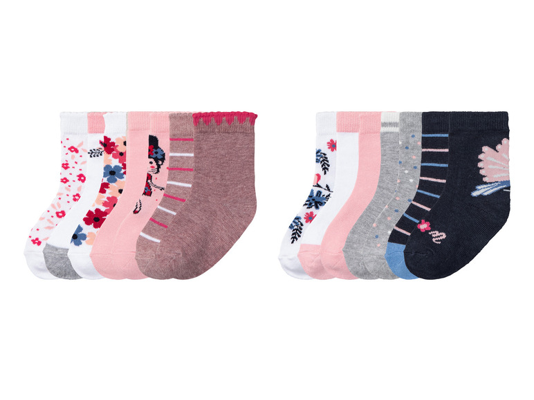 Gehe zu Vollbildansicht: lupilu® Kleinkinder Mädchen Socken, 7 Paar, mit Bio-Baumwolle - Bild 1