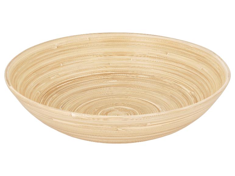Runde Bambusschale mit natürlicher Holzmaserung