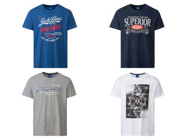 Jack & Jones Herren T-Shirt, aus reiner Baumwolle, mit Print