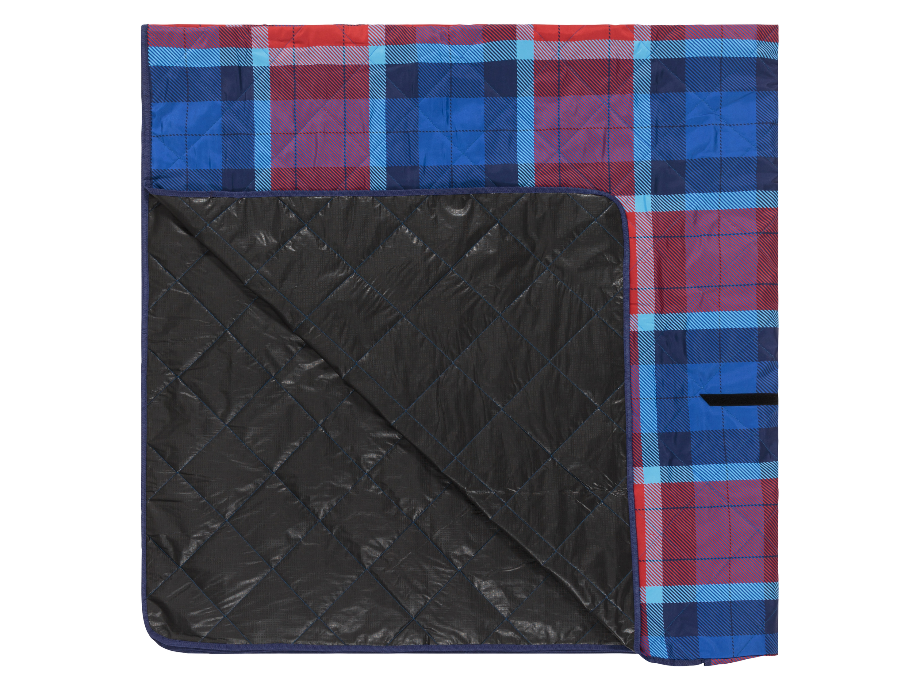 Thumbnail - LIVARNO home Picknickdecke, 200x200cm (rot/blau)