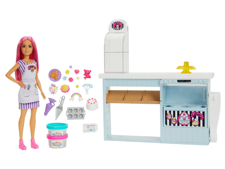 Gehe zu Vollbildansicht: Barbie Bäckerei Spielset mit Puppe - Bild 1