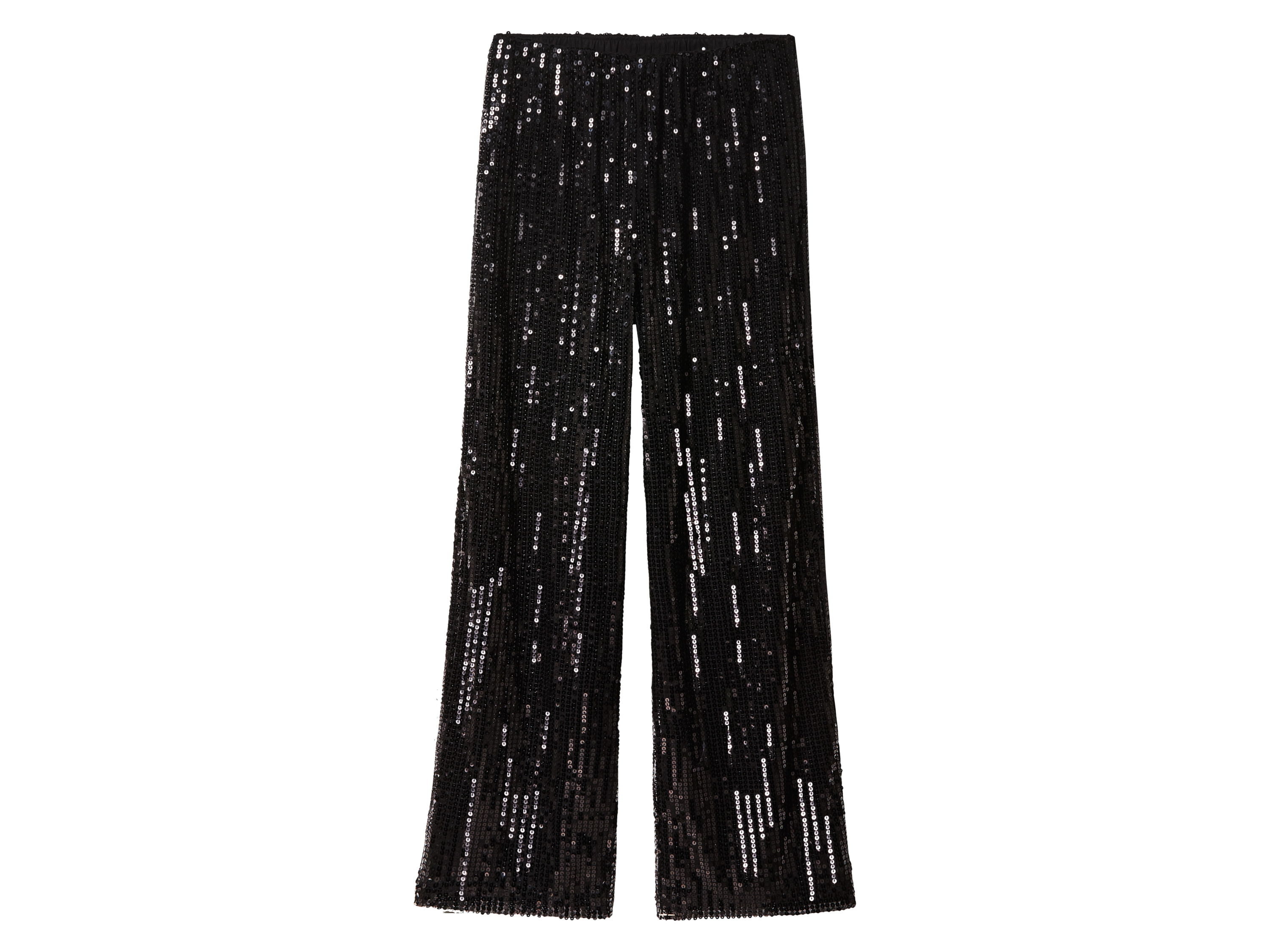 ESMARA® Damen Pailletten-Hose (Schwarz, XS(32/34))