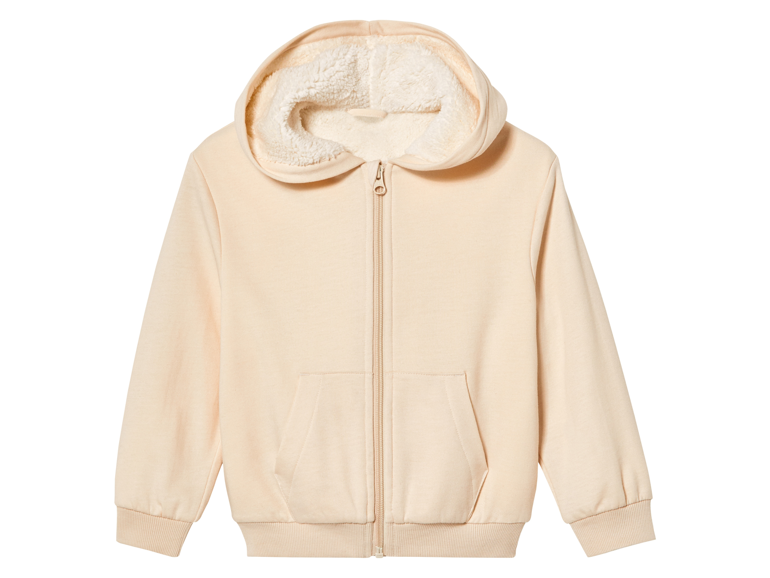 lupilu® Kleinkinder Mädchen Sweatjacke mit Teddyfutter (Creme, 98/104) | 04335814062514
